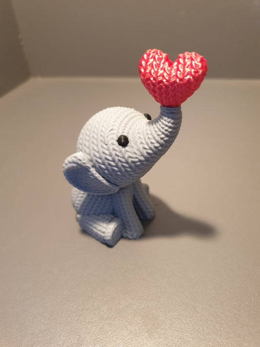 Knitted Elephant Figure